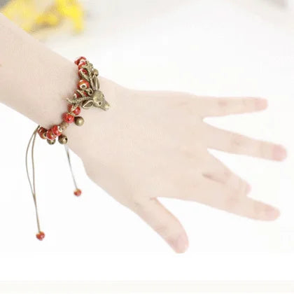 Handmade Ceramic Fawn Charm Bracelet