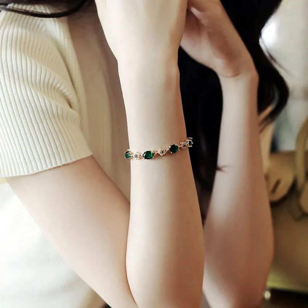 Betoverde Tuin Green Crystal Bracelet