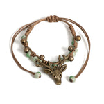 Handmade Ceramic Fawn Charm Bracelet