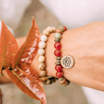 Jasper & Carnelian Mala Beaded Bracelets