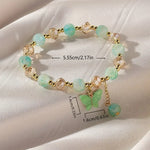 Beautiful Butterfly Beaded Rekarmband