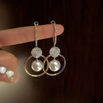 Luxury Cultured Pearl & Zircon Earrings