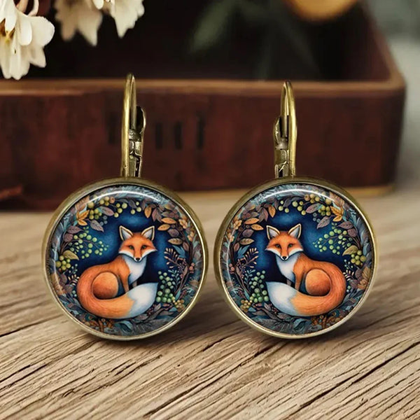 Fantastische Dieren Glass Dome Earrings