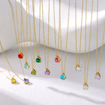 Crystal Drop Birthstone Necklace