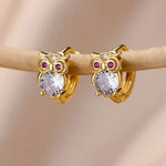 Crystal Dieren Hoop Earrings