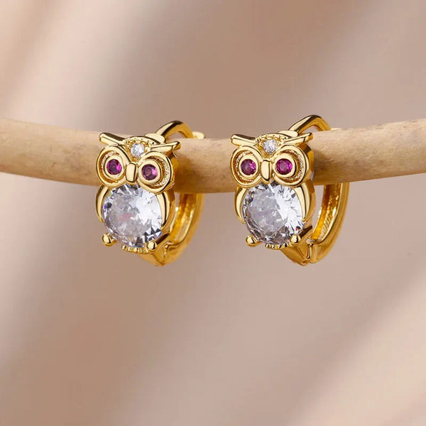 Crystal Dieren Hoop Earrings