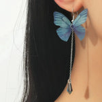 Blue Butterfly Crystal Tasje Earrings