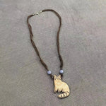Vintage Cat & Star Pendant Necklace