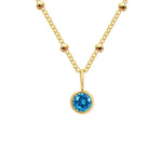Delicate Birthstone Beaded Necklace