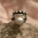 Vintage Silver Daisy Crown Ring
