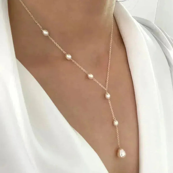 Vintage Pearl Medallion Necklace