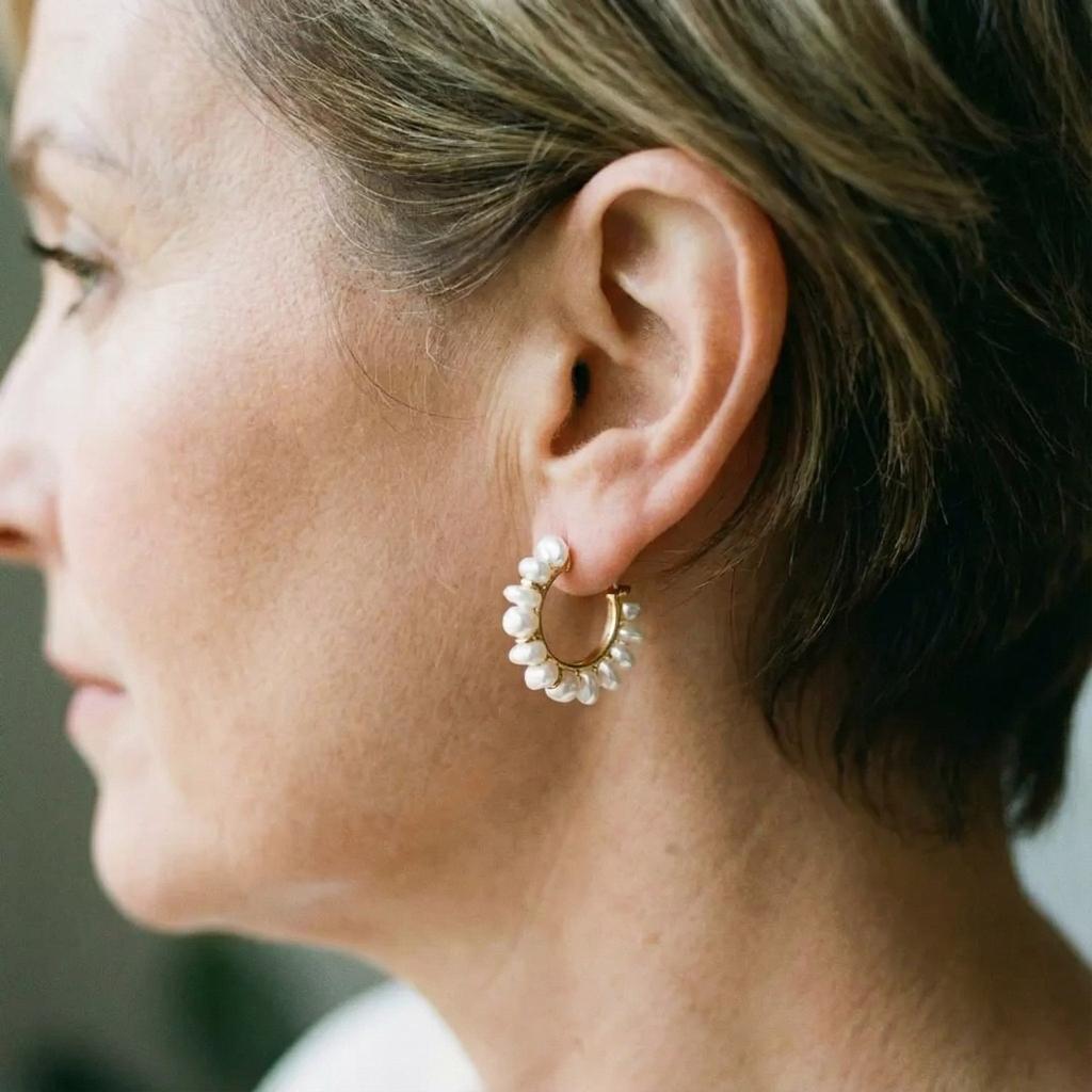Vintage White Pearl Earrings