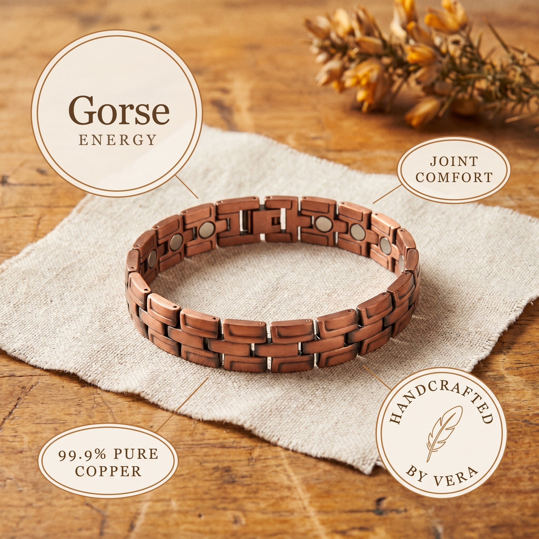 Gorse Men's Copper Bracelet - Susan’s Jewelry - image 5