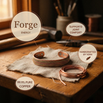 Forge Copper Bracelet – Braided Texture - Susan’s Jewelry - image 5