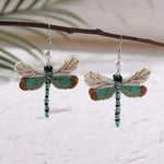 Bohemian Geborduurde Dragonfly Earrings