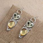 Boho Owl Drop Earrings - Nikkelvrij for Gevoelige Oren