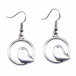 Vintage Vogel Charms Drop Earrings – Handmade Boho Jewelry
