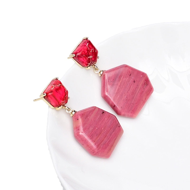 Keizer Rhodochrosite Drop Earrings