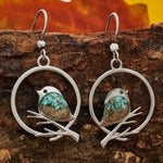 Vintage Vogel op Tak Earrings – Symbol of Vrijheid & Sereniteit