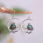 Vintage Vogel op Tak Earrings – Symbol of Vrijheid & Sereniteit