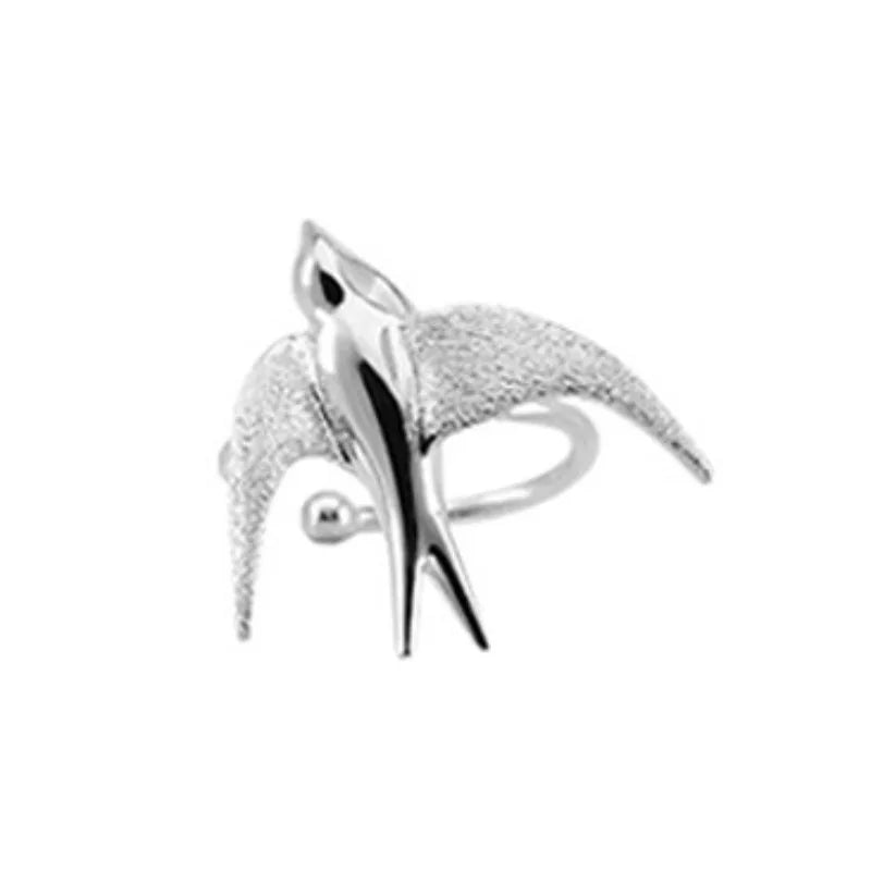 Beautiful Silver Zwaluwnest Clip-On Earrings