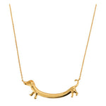 Gold Dachshund Necklace