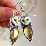 Boho Owl Drop Earrings - Nikkelvrij for Gevoelige Oren