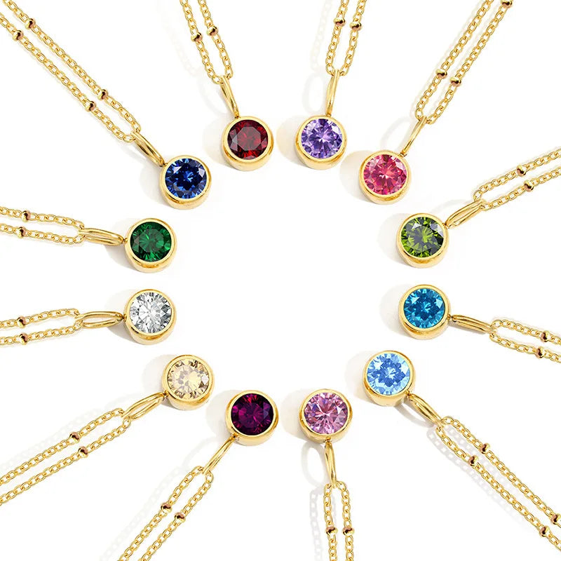 Delicate Birthstone Beaded Necklace