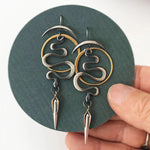 Onregelmatige Geometric Spiral Earrings Serpentine