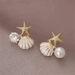 Kust Droom Starfish Pearl Earrings