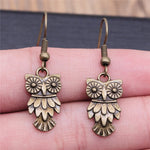 Vintage Owl Bohemian Drop Earrings