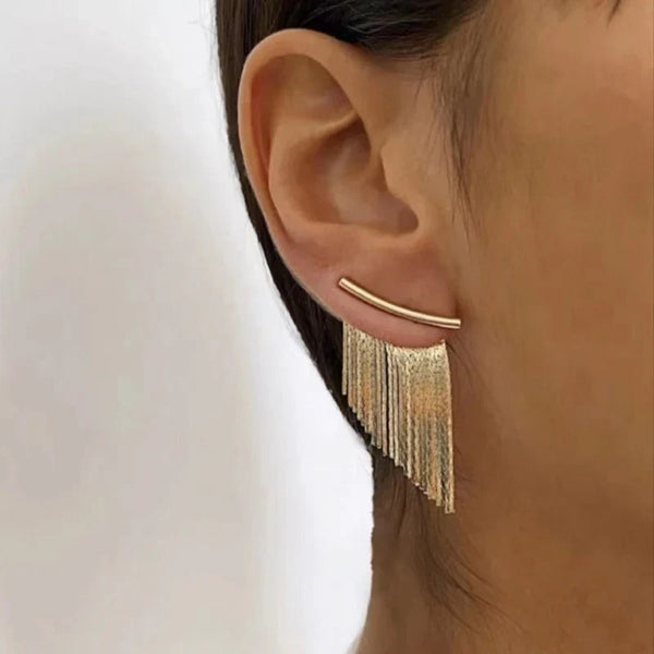 Vintage Gold Drop Maillon Earrings