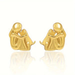 Silver & Gold Two-Tone Huggie Earrings
