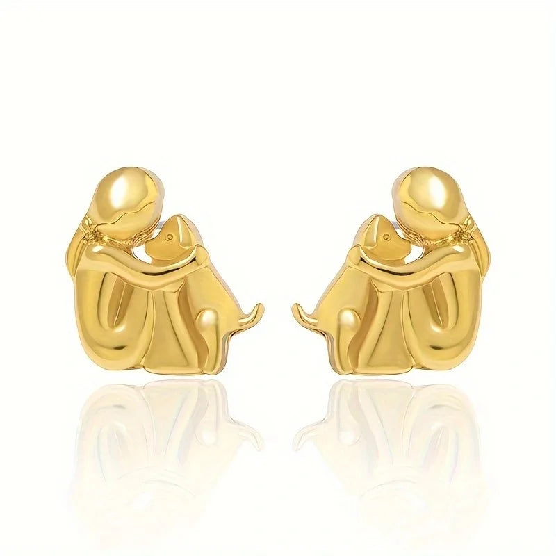 Silver & Gold Two-Tone Huggie Earrings
