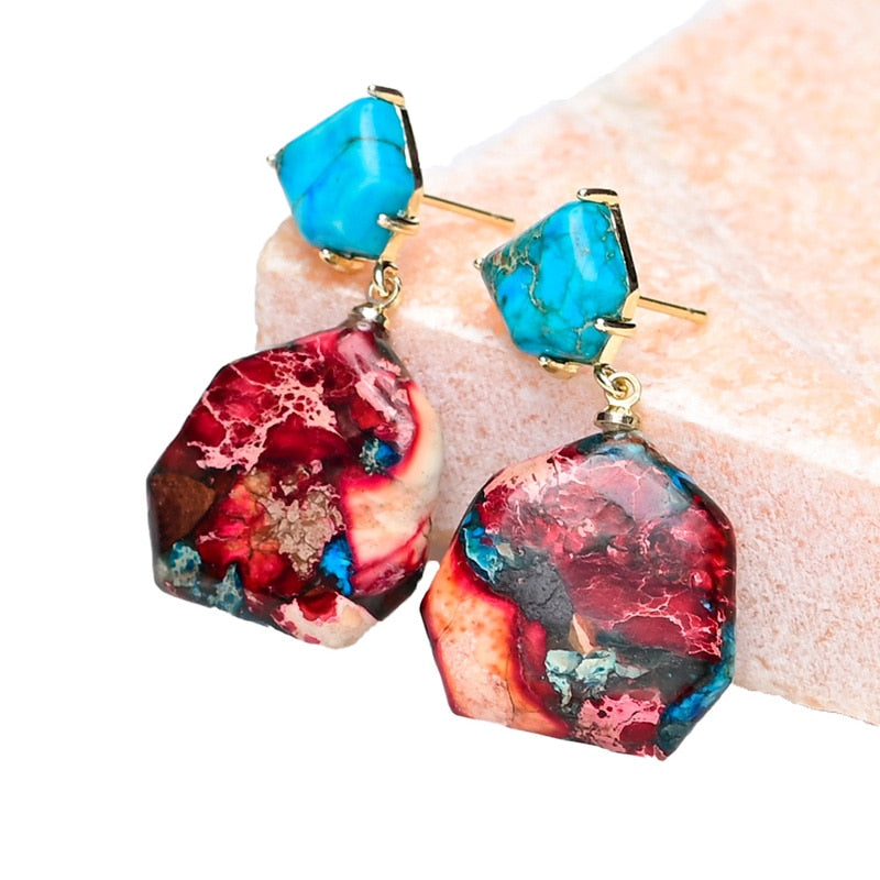 Imperial Jasper Drop Earrings