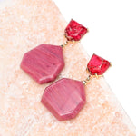 Keizer Rhodochrosite Drop Earrings