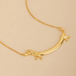 Gold Dachshund Necklace