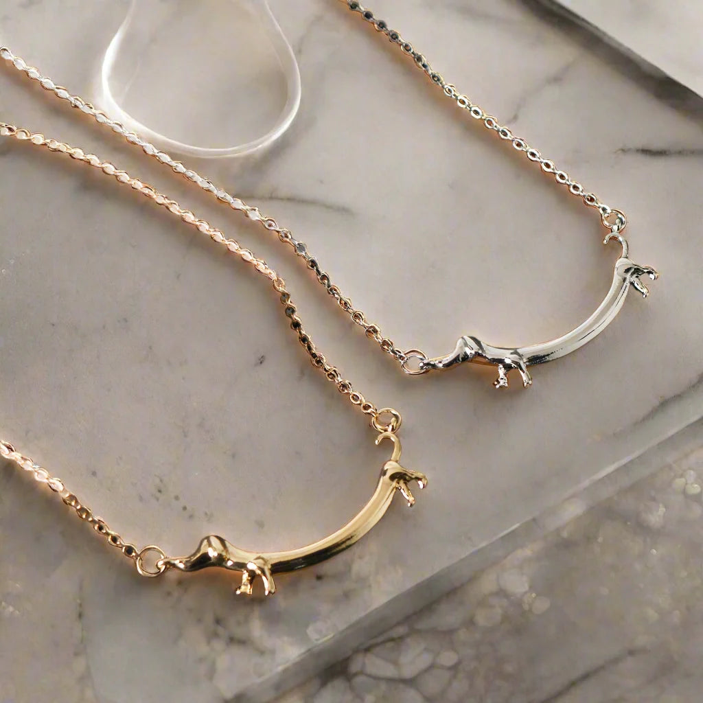 Gold Dachshund Necklace