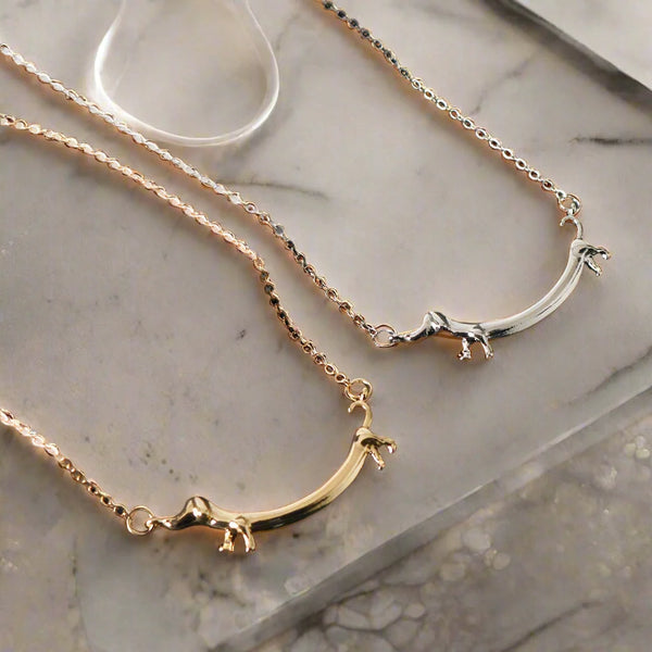 Gold Dachshund Necklace