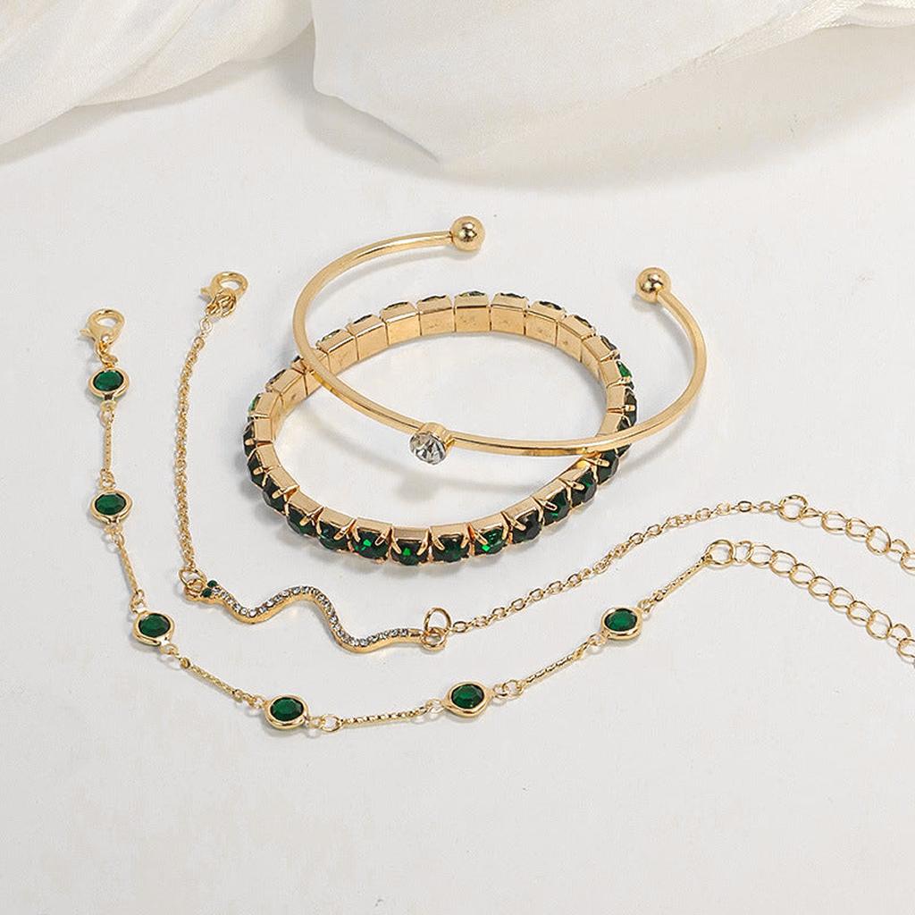 Emerald Glow Bracelet Set