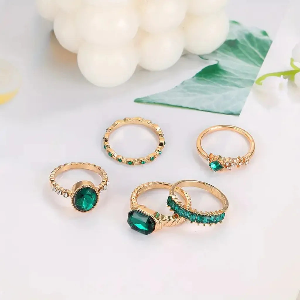 Emerald Ring Set