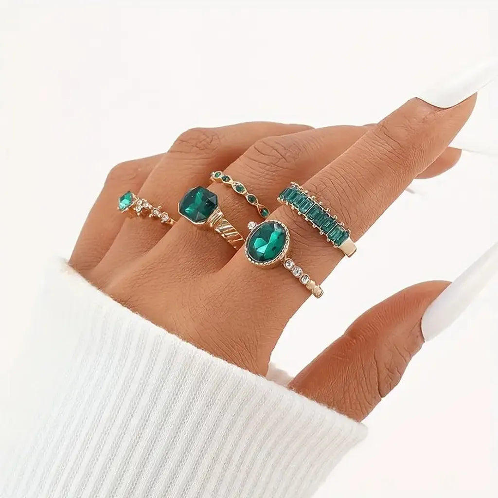 Emerald Ring Set