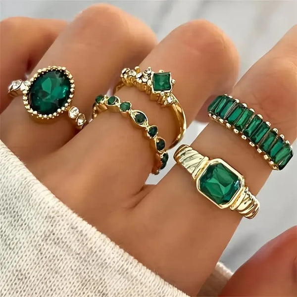Emerald Ring Set