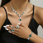 Adriana White Gold Jewellery Set