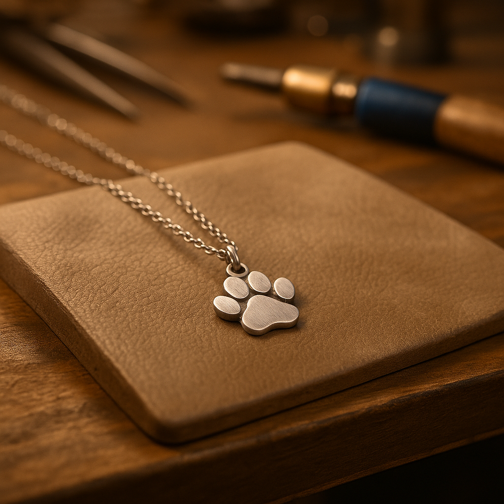 Elegant Silver Paw Necklace — Stainless Steel