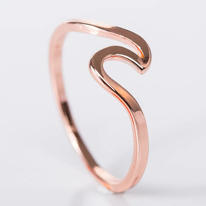 Ocean Wave Ring — Stainless Steel