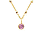 Delicate Birthstone Beaded Necklace