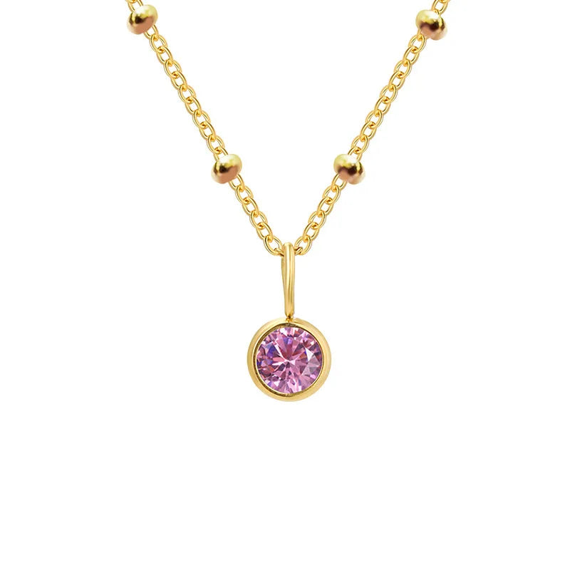 Delicate Birthstone Beaded Necklace