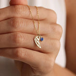 Angel Wing Birthstone Pendant