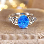 Blue Opal Vintage Silver Ring